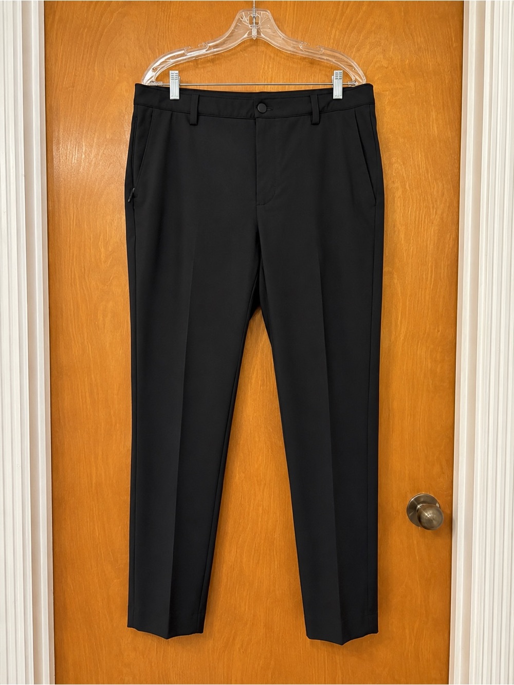 Chaps Men's Black Flat-Front Dress Pants
